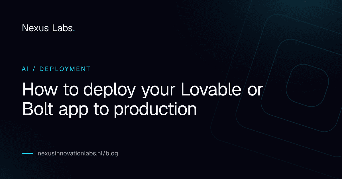 How to deploy your Lovable or Bolt app to production