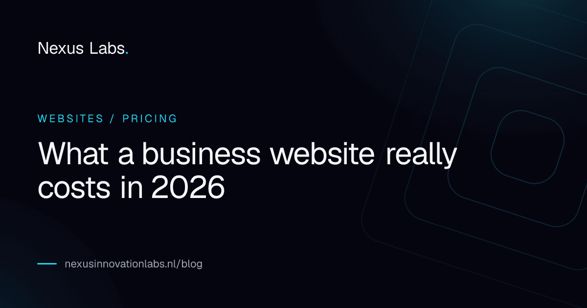 What a business website really costs in 2026